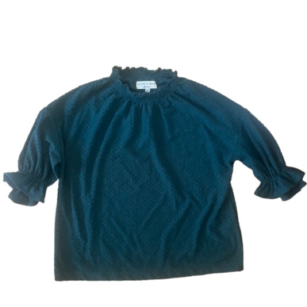 Madewell Texture & Thread Clip Dot Ruffle Top - Picture 4 of 6